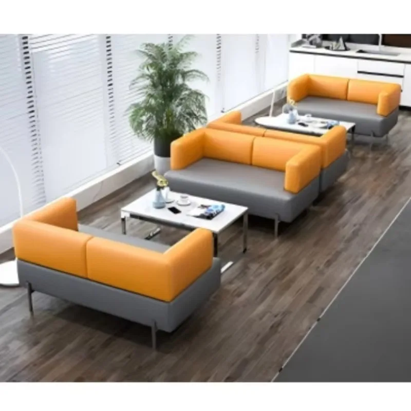 Hot Sell Contract Furniture Commercial Business Couch  Sofa Office Waiting Area Luxury Italian Modern Leather Sofa Set
