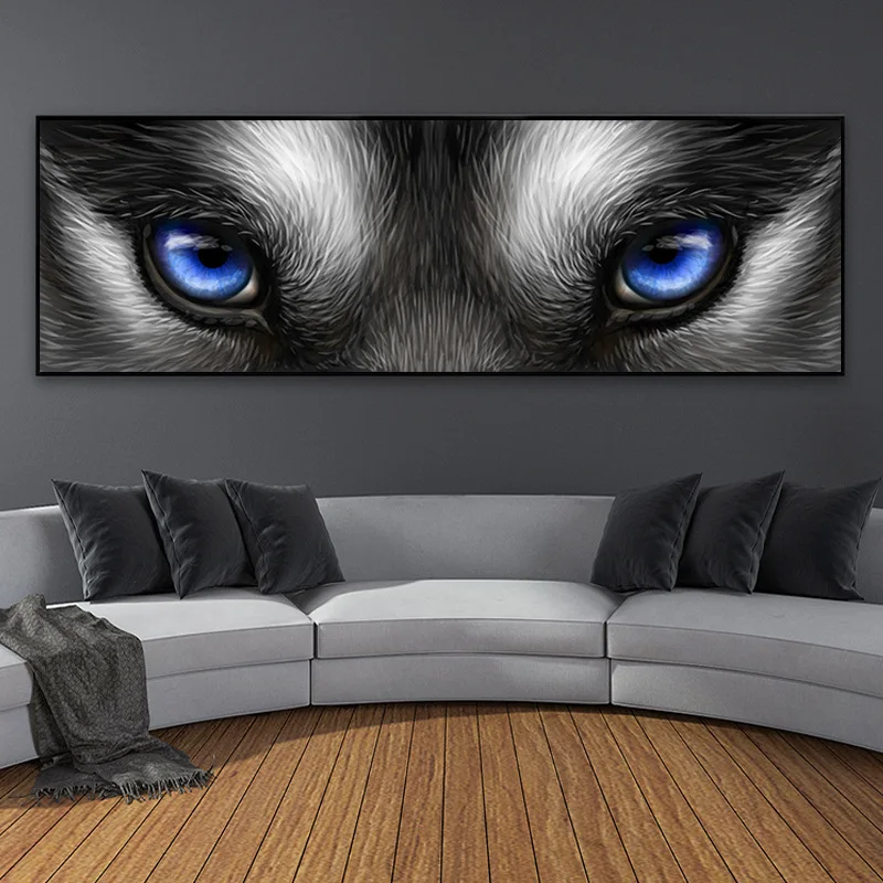 Animal 5D Diamond Painting Lion Tiger Leopard Fox Eyes Diamond Art Cross Embroidery Home Decoration Hanging Painting