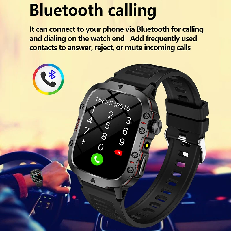 Neue GPS Outdoor Sport Smartwatch Männer 1,81 zoll HD Bildschirm LED Taschenlampe Bluetooth Sprechen Smart Uhr Für Männer Urlaub Geschenk
