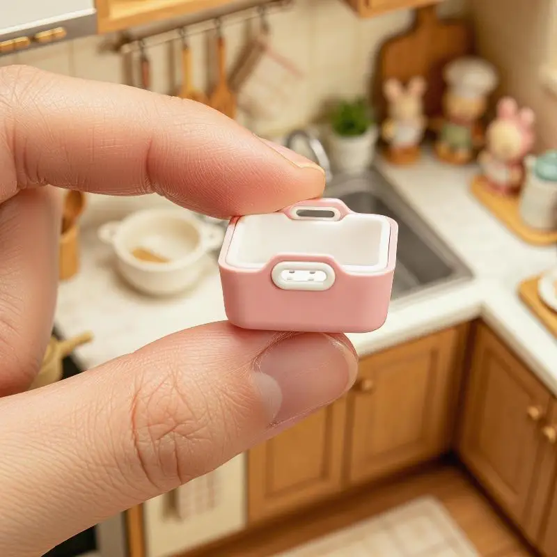 1 Set 1:12 Scale Dollhouse Sink Organizer With Removable Tray Miniature Kitchen Drain Basket For Mini Kitchen Decor