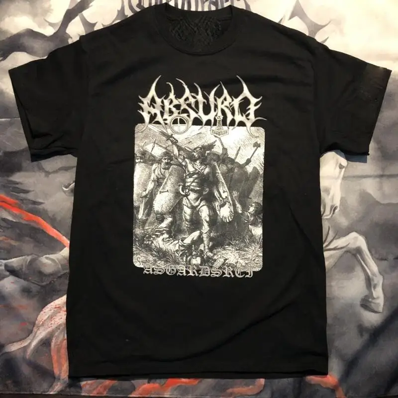 Vtg Absurd German Music Band Heavy Cotton All Size Black T Shirt