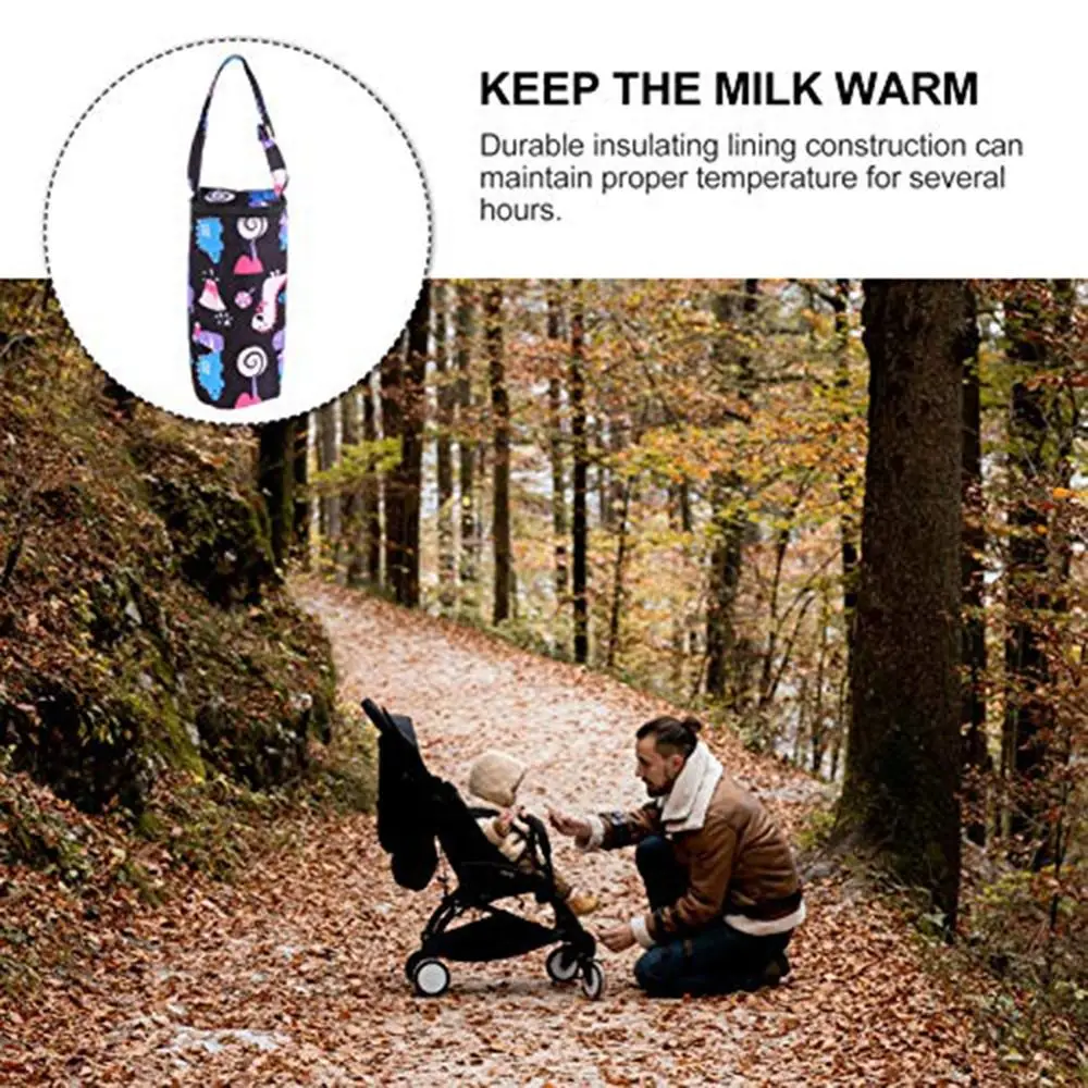 Cartoon Outdoor Products Mother and  Stroller Hang Bags  Bottle Warmer Insulation Bag Newborn Tote Warm Milk Bottle Bag