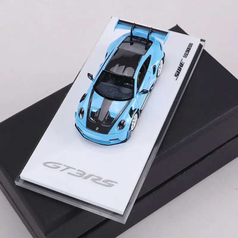 โมเดลรถ Porsche 911 GT3 RS ของเล่นรถจำลอง SUHE Diecast สเกล 1/64 ทำจากเรซิ่น ของเล่นสำหรับเด็กผู้ชาย ของขวัญ พร้อมกล่องเดิม