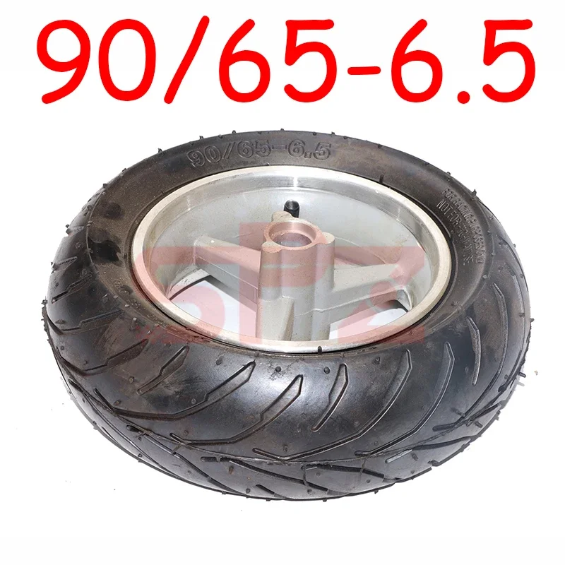 90/65-6.5 Inch Pocket Bike Front Rims Wheels Tyres Mini Racing Bike Tubeless Vacuum Tire for 47cc/49cc 2 Stroke Small Motorcyle