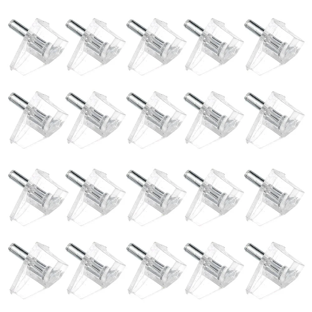 

50Pcs Clear Plastic Shelf Support Pegs Strong Cabinet Shelf Holders Replacement Pegs for Bookshelves Transparent Board Nail