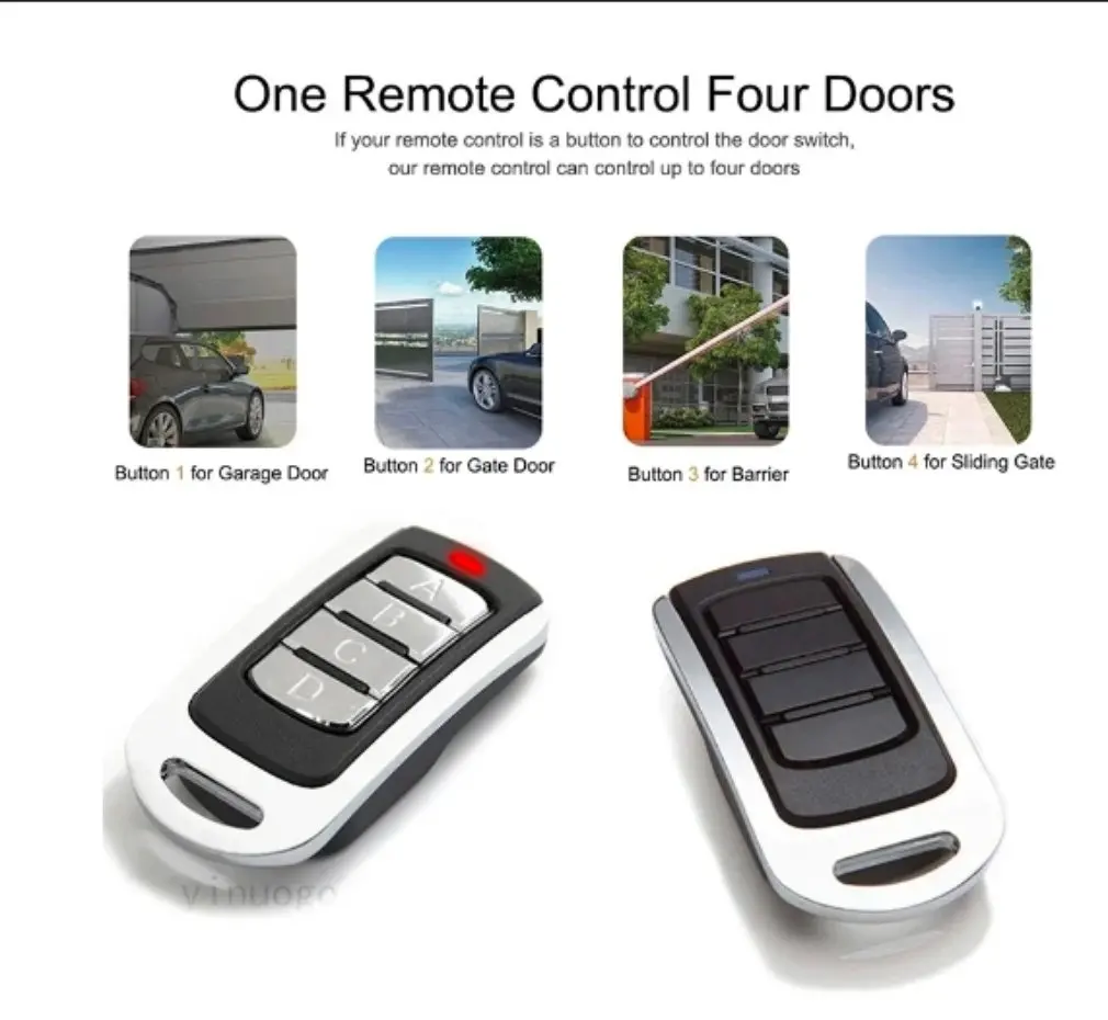 Hot Copy metal remote control ABCD 315MHz Universal Clone Learning Code Rolling Code For Gate Car Key four-button garage door