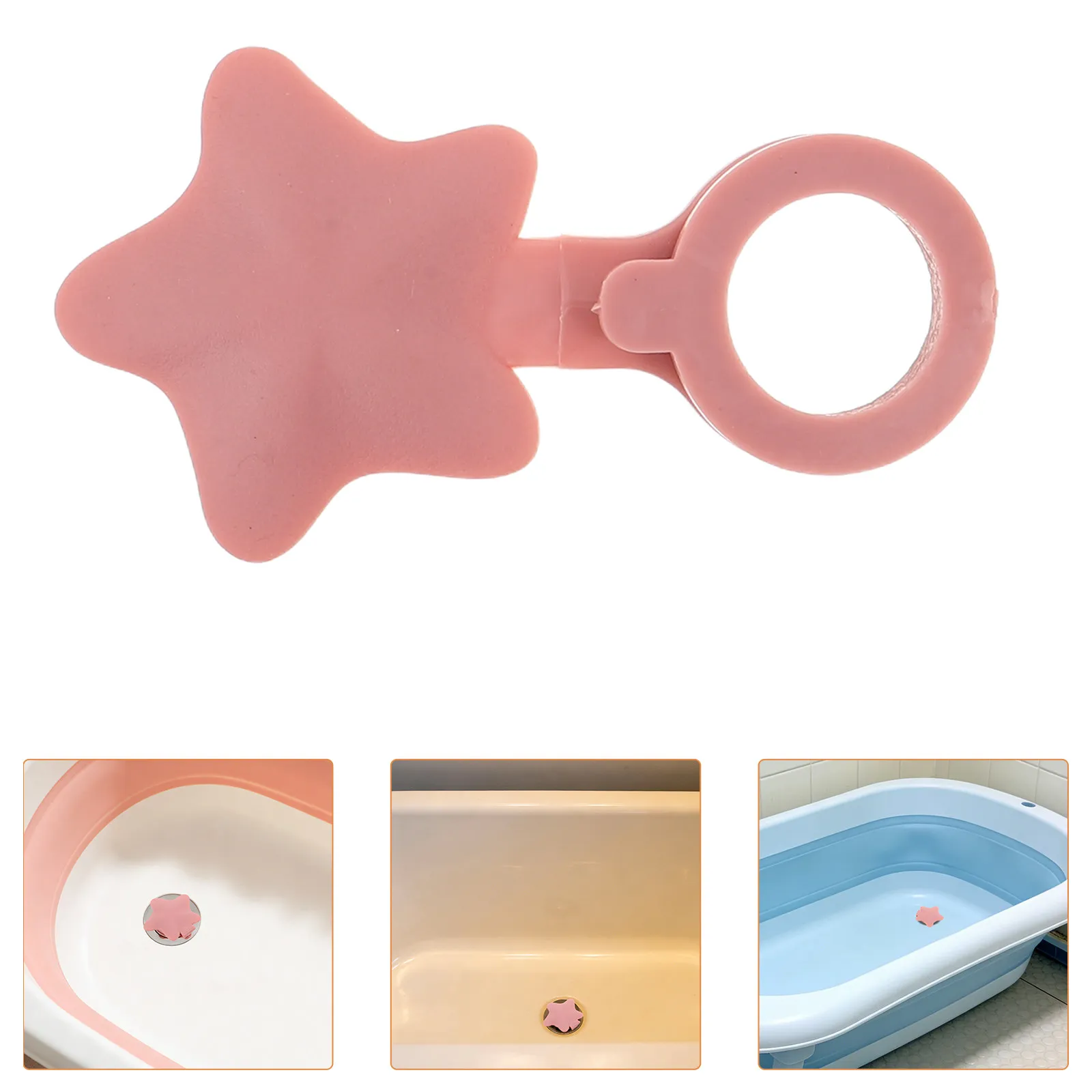 

4Pcs Silicone Bathtub Stopper Star Design Leakproof Tub Drain Stopper Replacement for Baby Bath Shower Sink Utility Tub Water