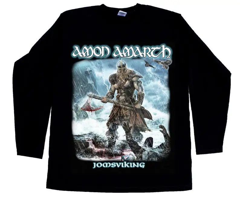 amon amarth jomsviking death metal children of bodom amorphis short long sleeve black t-shirt