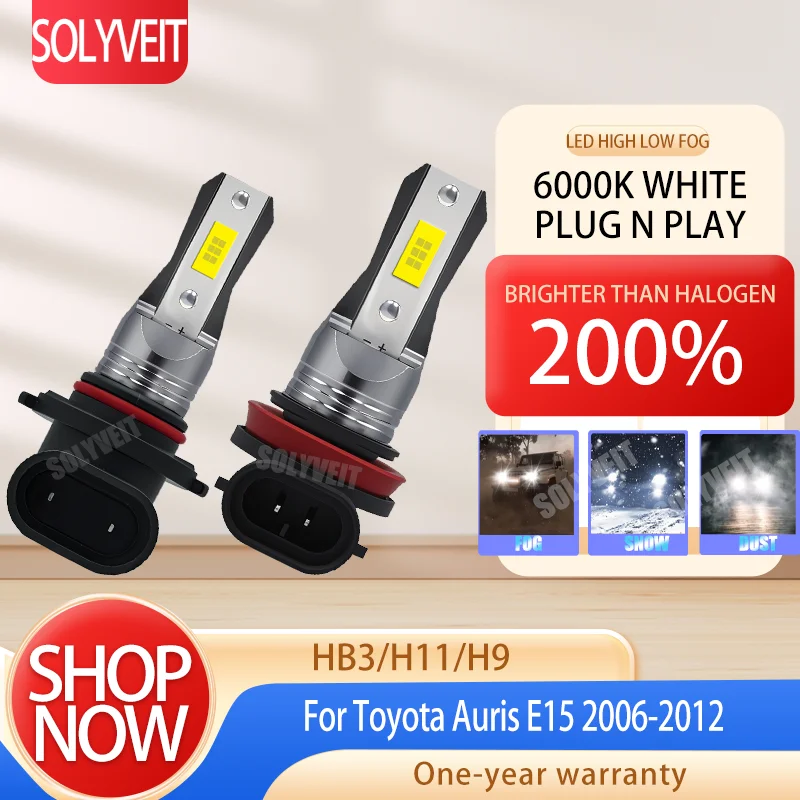 

One-Year Warranty Backed, High-Efficiency LED Light 9005/H11/H9 Kit For Toyota Auris E15 2006 2007 2008 2009 2010 2011 2012