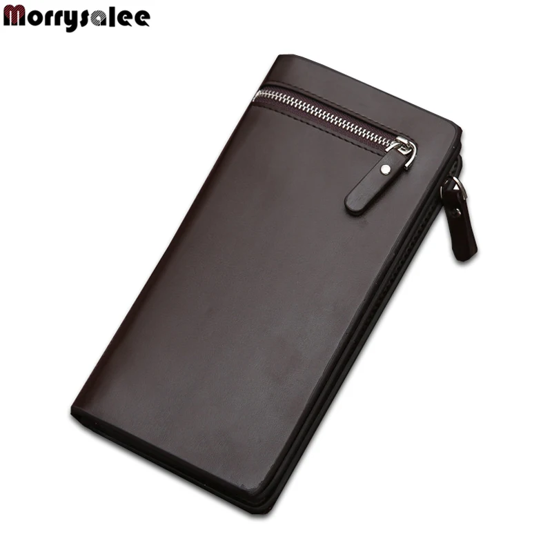 Men's Mobile Phone Bag Men's Multi-function Large Capacity Zipper Clutch Wallet Spot Manufacturers Custom-made New PU Leather