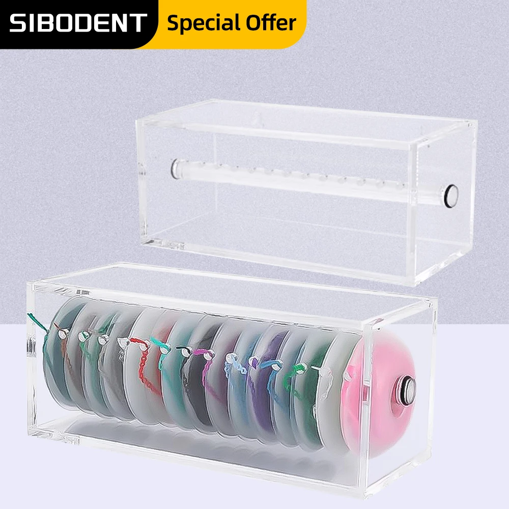 

Dental Arcylic Dispenser Power Chain Placer Box Orthodontic Ligature Tie Organizer Ortho Elastic Chain Storage Holder