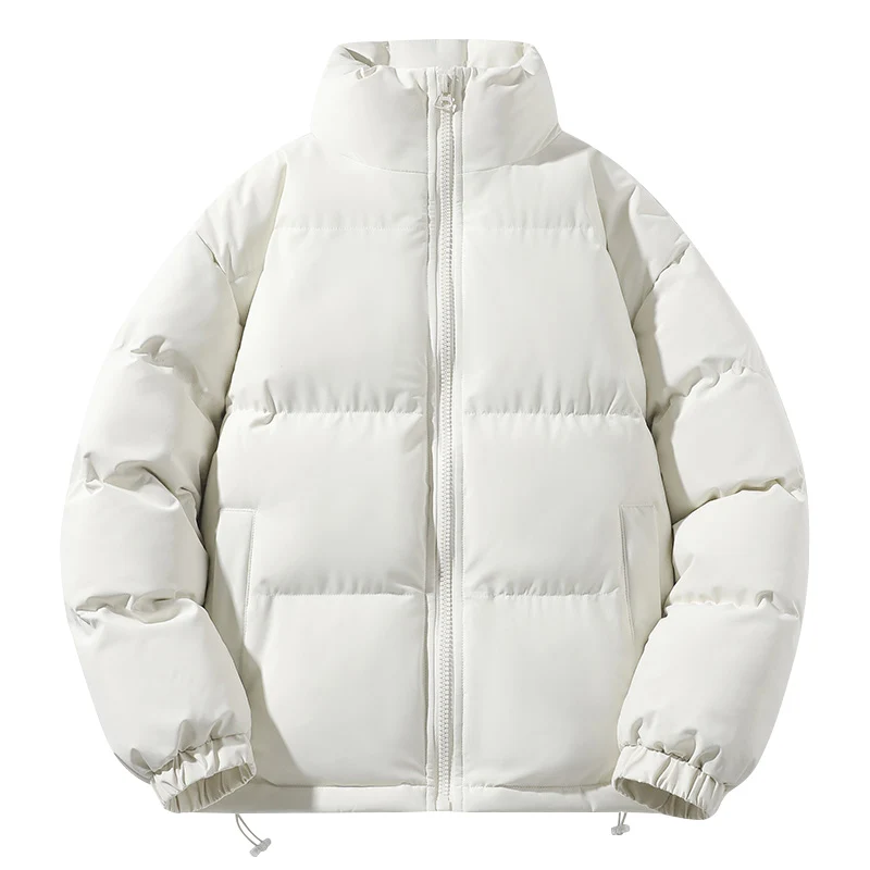 سترة قطنية جديدة سميكة بياقة عالية للجنسين، ملابس خارجية دافئة للخريف والشتاء، لون نقي متعدد الاستخدامات بأسلوب شبابي عصري لل... #1