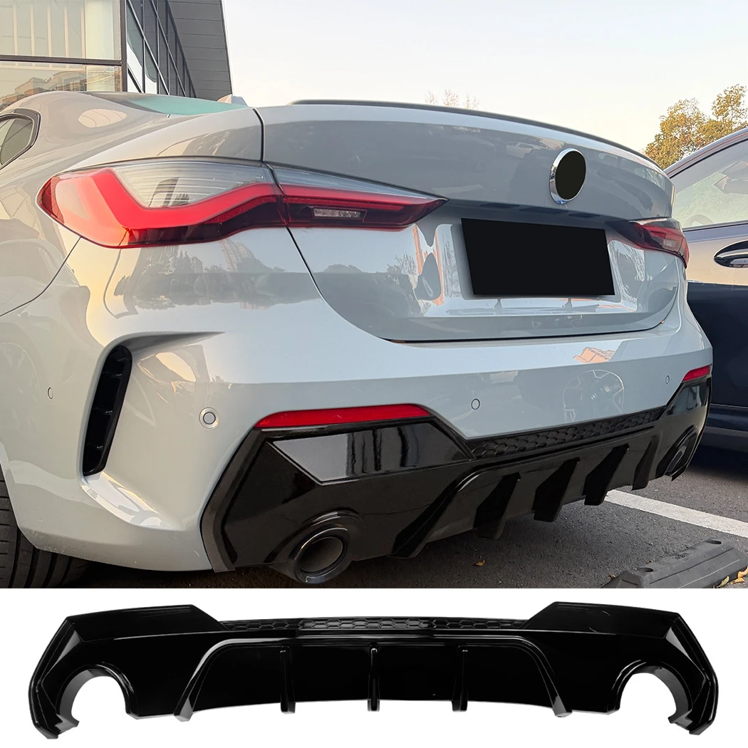 

Глянцевый черный автомобильный диффузор заднего бампера для BMW 4 серии G22 G23 Facelift M Sport 420i 420d 430i 430d 2020-2024 Bodykits