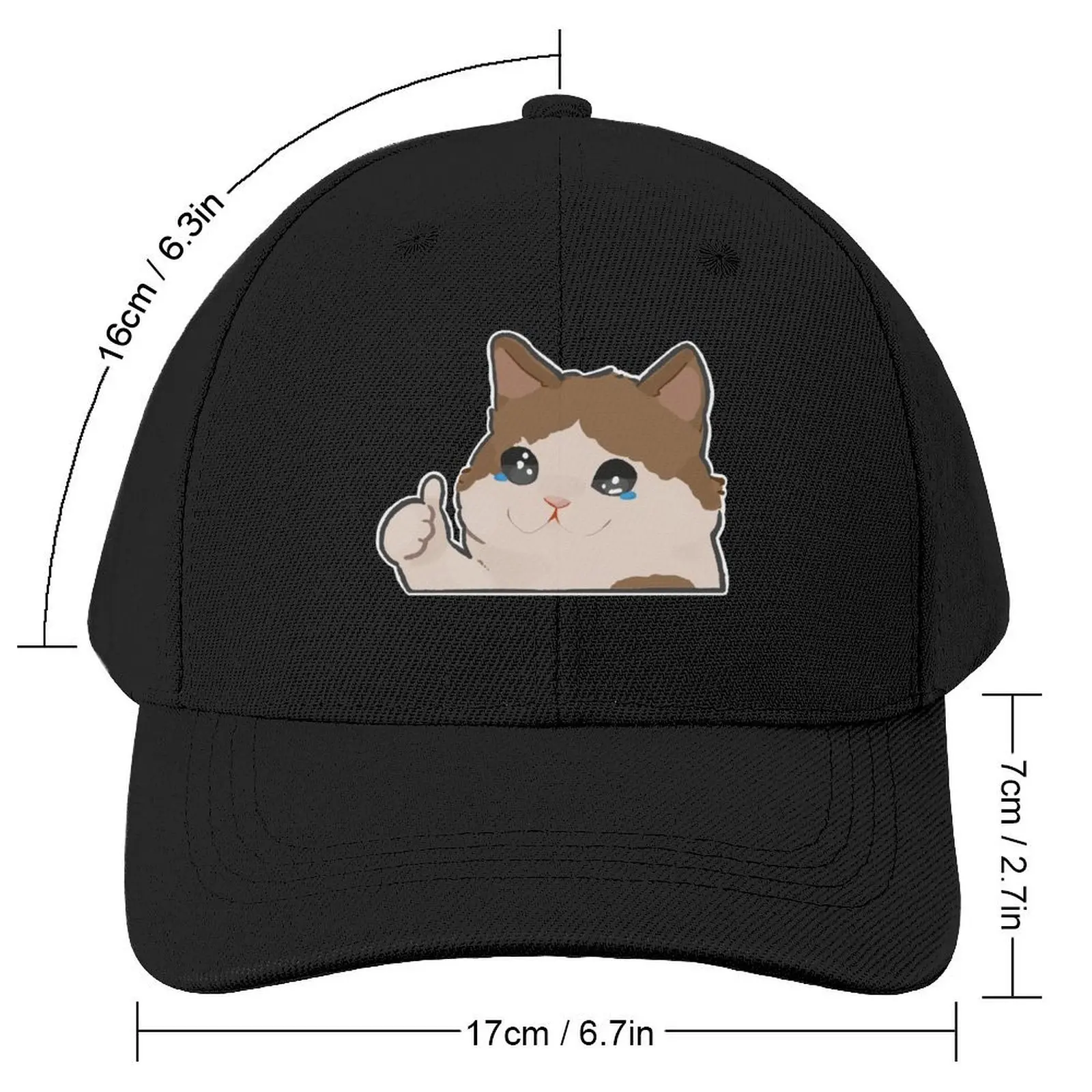 crying cat meme Baseball Cap Hat Man Luxury Golf Hat Man Men Women's