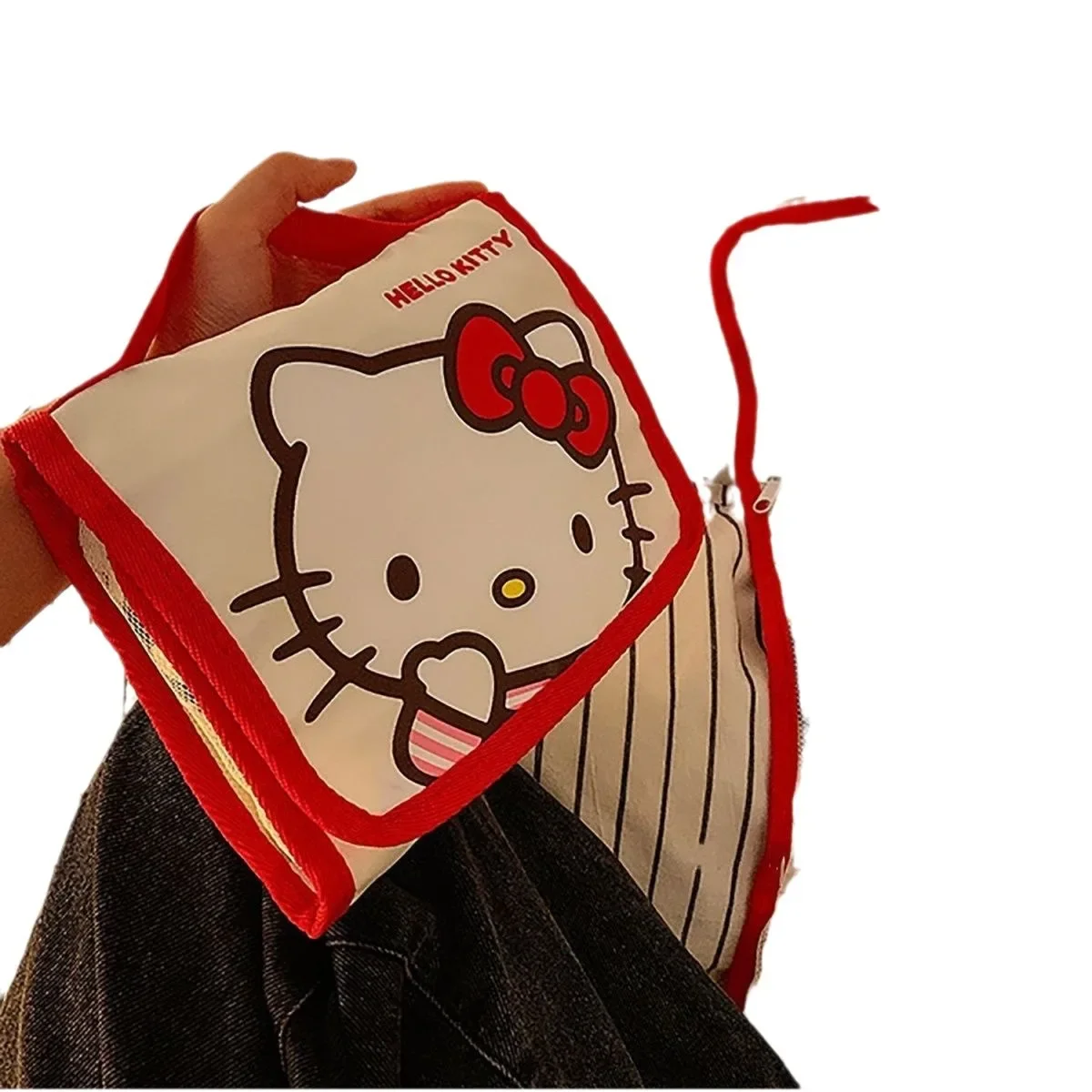 Sanrio Cosmetic Bags Hello Kitty Melody Kuromi Travel Makeup Organizer Females Toiletry Storage Pouch Coin Purse Gifts FJ08F