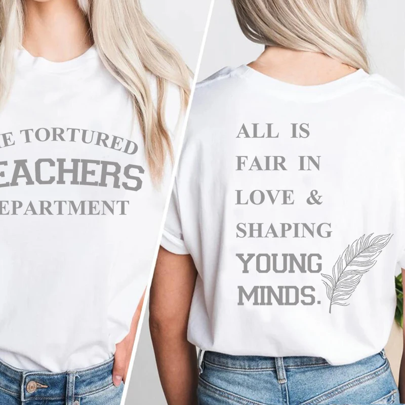 The Tortured Teachers Department T Shirt Women Fashion TTPD Teacher T-Shirt Summer Cotton Short Sleeve Woman Clothing Streetwear