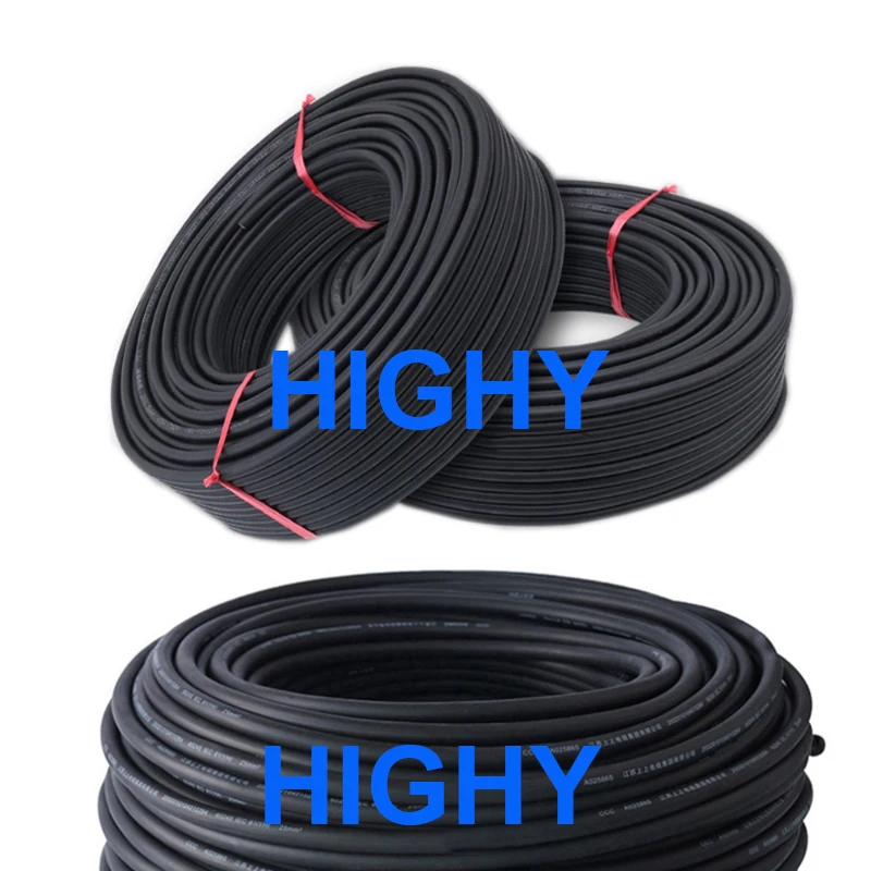 10M Rubber Soft Cable 18 AWG 0.75MM2 power wire 2/3 Cores Pins Copper Wire Conductor Electric YZW Cable Black