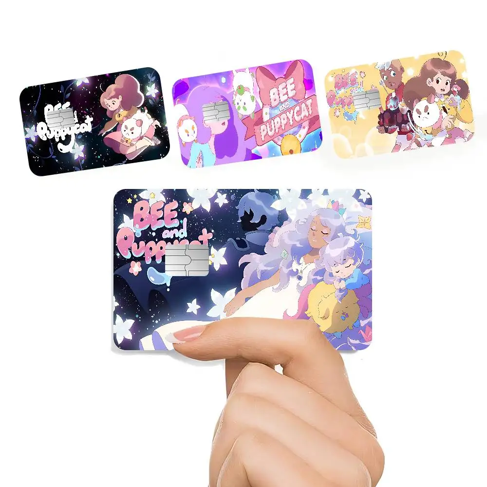 Bee And Puppycat Anime Anmie Sticker Film Skin Cover for Credit Card Debit Bank Card Front