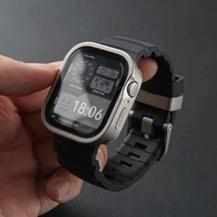 Caja de Metal resistente al agua para Apple Watch Ultra 2 10 9 8 7 HD cubierta protectora resistente a caídas para iWatch 42mm 44mm 45mm 46mm 49mm