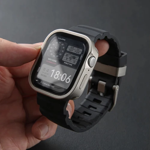 Imagen 1 del producto Caja de Metal resistente al agua para Apple Watch Ultra 2 10 9 8 7 HD cubierta protectora resistente a caídas para iWatch 42mm 44mm 45mm 46mm 49mm