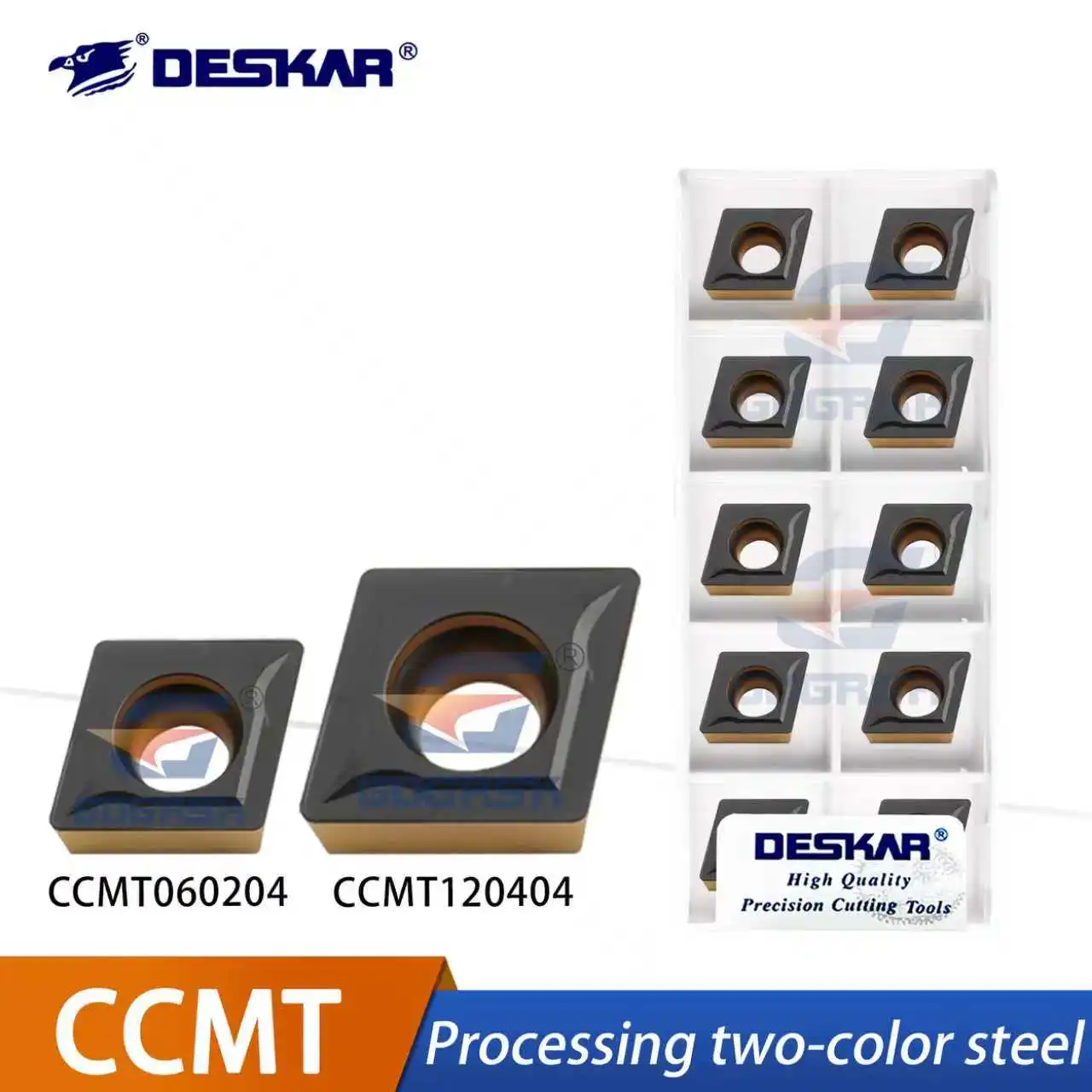 

DESKAR 100% оригинальный токарный станок, внешний круг, двухцветные лезвия CCMT060204/08 CCMT120404/08 LF9218, режущие инструменты из нержавеющей стали с ромбами