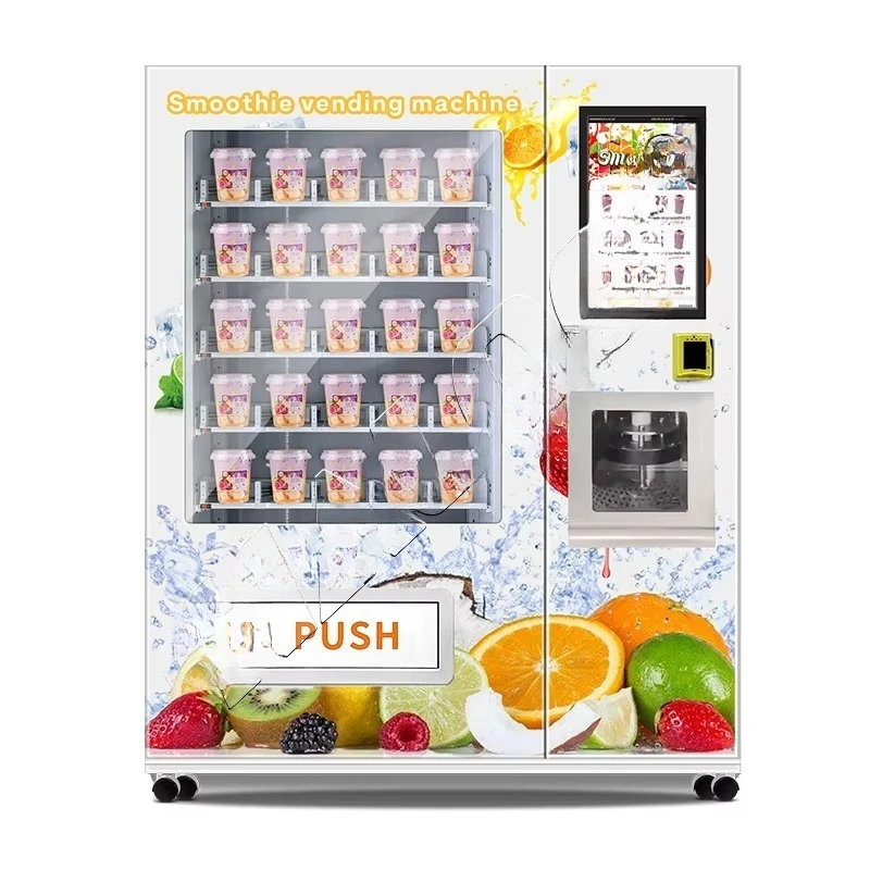 Automatic Fresh Fruit Milkshake Vending Machine Frozen Food Blender Protein Milkshake Gym Milkshake Vending Machine