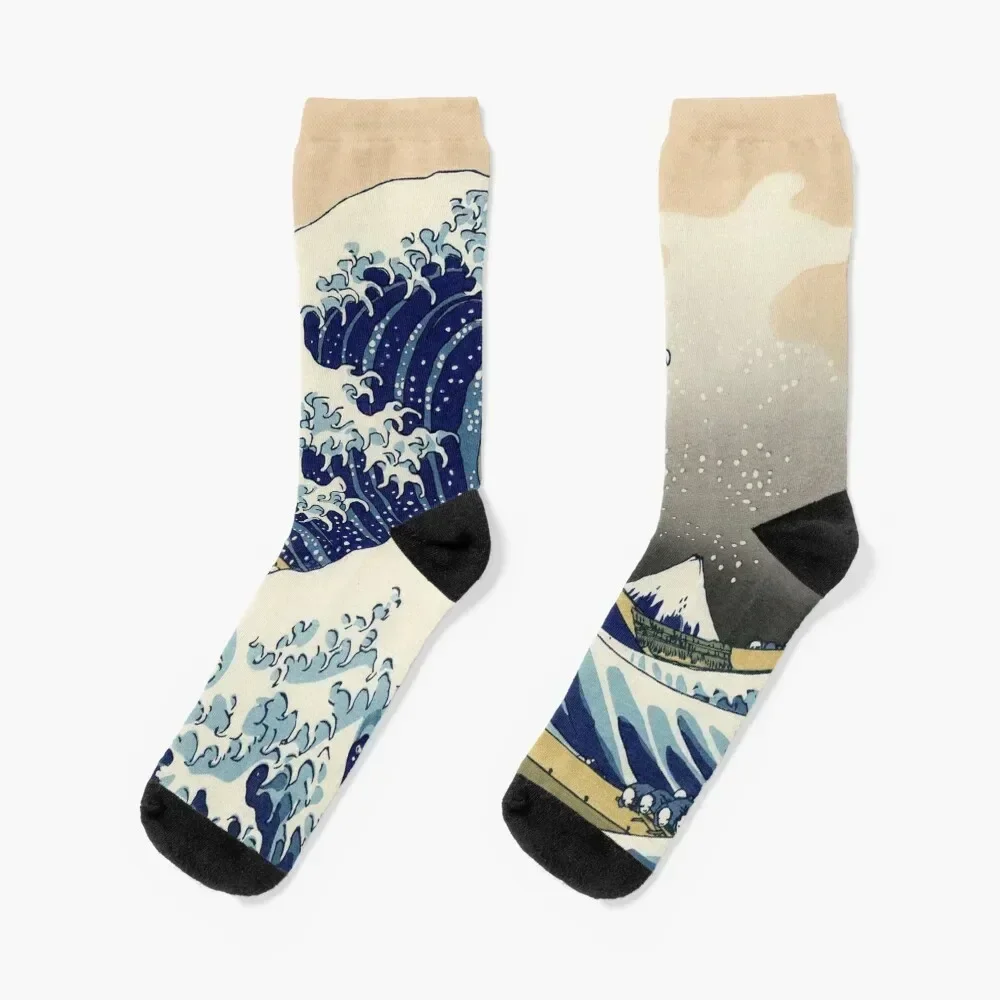 The Great Wave off Kanagawa Socks snow designer winter Girl'S Socks Men's