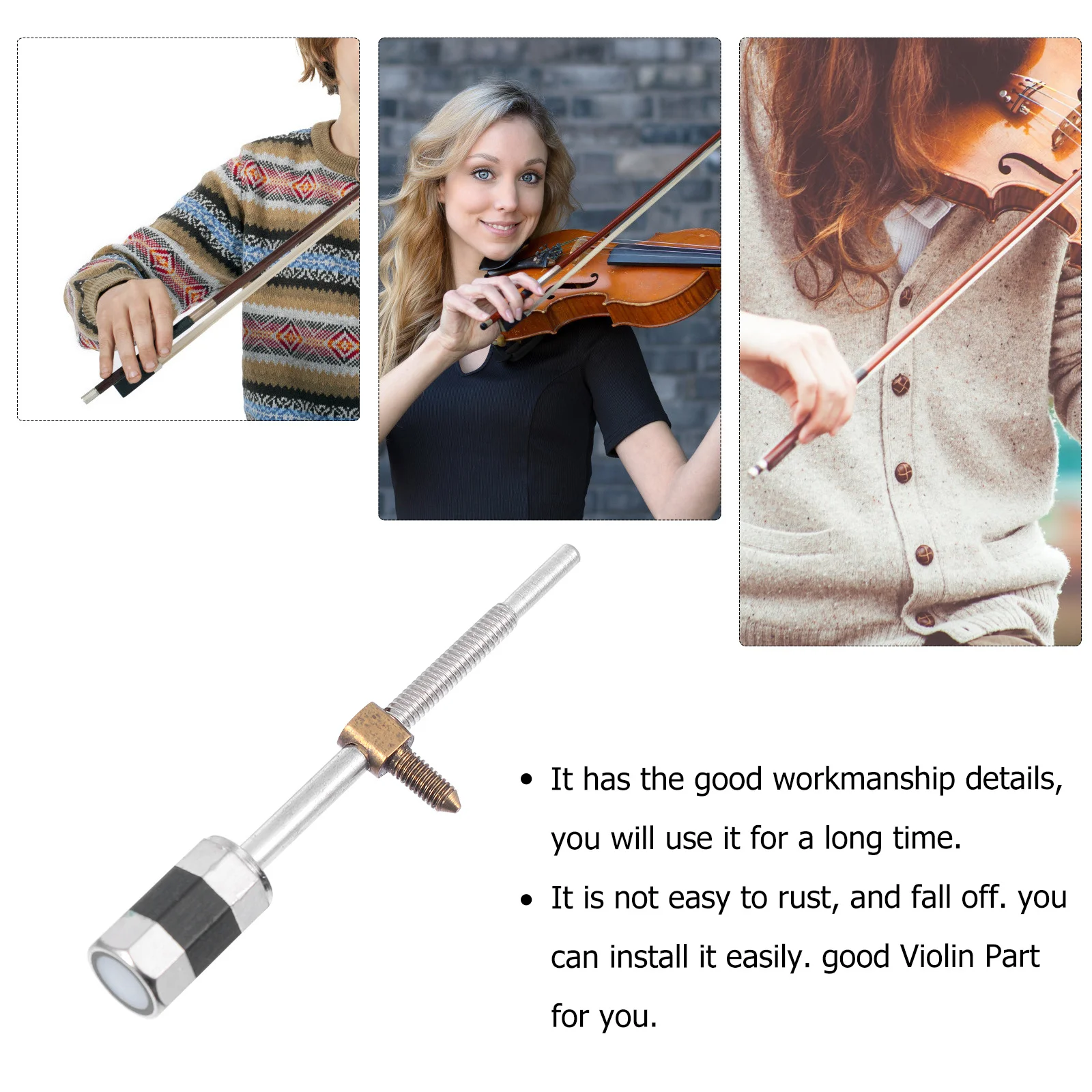 

Bow Screw Violin Replacement Part Accessory Stringed Instrument Decorated for Instruments