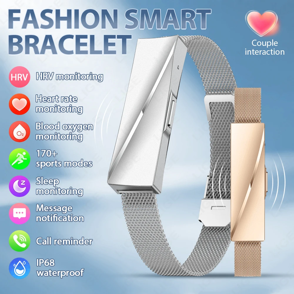 

Couple Smart Bracelet Fitness Tracker Heart Rate Monitor Sleep Tracker Step Counter Calories Pedometer Health Smart Watch Women