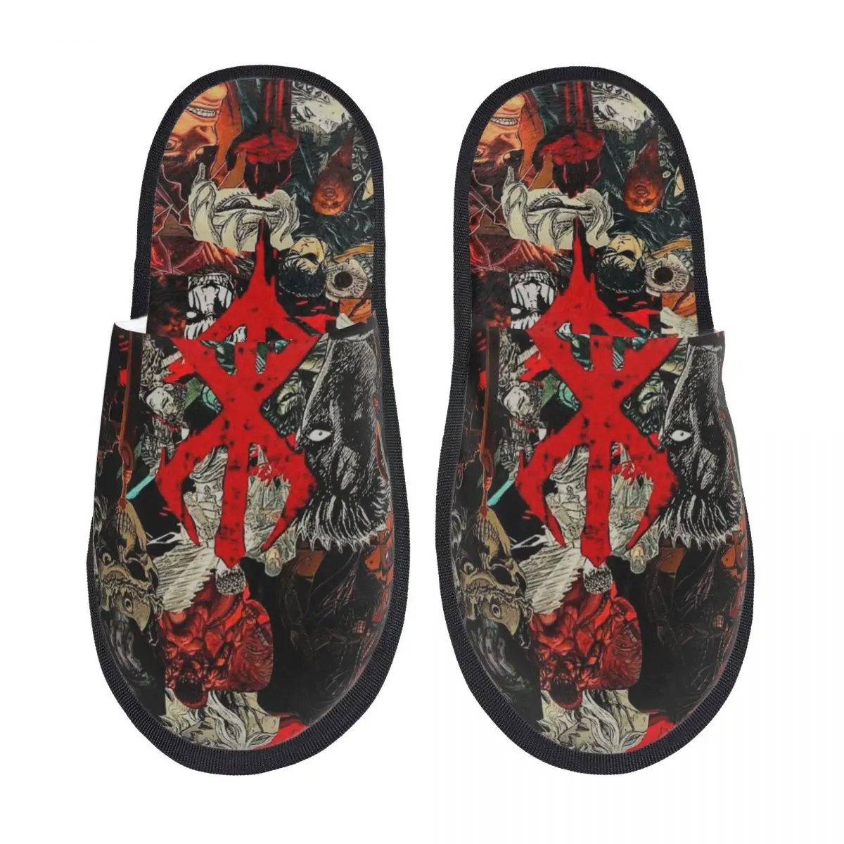 Japan Anime Berserk Guts Home Cotton Slippers Non-skid Soft Memory Foam Slides Bedroom