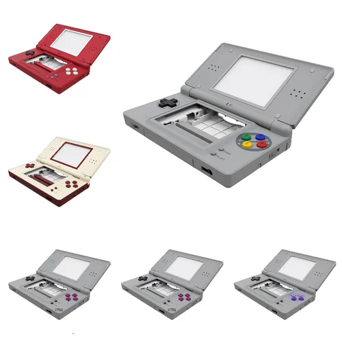 eXtremeRate Carcasa completa de repuesto para Nintendo DS Lite, funda con botones, lente de pantalla para NDSL - SFC SNES Classic