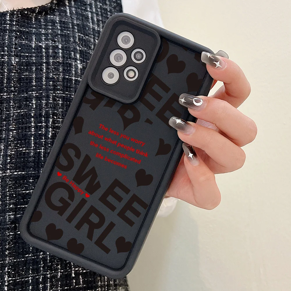 Case For Samsung S26 S25 S23 S22 Ultra Plus S24 FE A15 A55 A56 A54 A17 A07 A36 A53 A57 A37 Creative Love Heart Silicone Cover - view 2