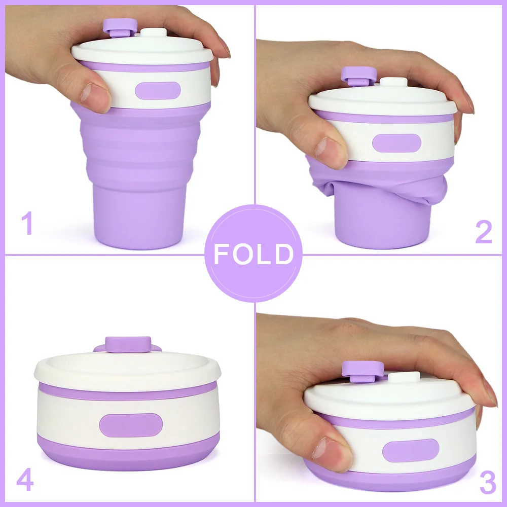 

Coffee Mugs Travel Collapsible Silicone Cup Folding Water Cups BPA FREE Food Grade Drinking Ware Mug Tea Coffee Cups