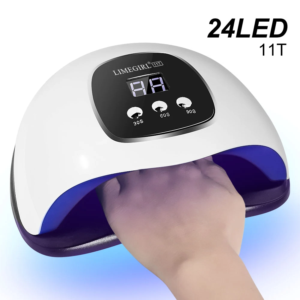 LIMEGIRL Professional Nail Lamp LED Manicure UV Lamp Nail Dryer for UV Gel Polish Drying LED UV Gel Nail Machine Smart Sensor USB Plug