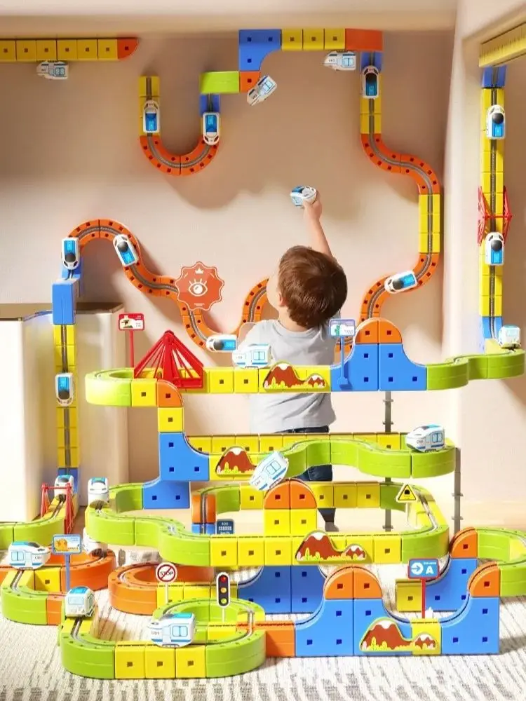 DIY Educatief DIY Magnetisch montagespeelgoed voor kinderen - Elektrisch hogesnelheidsrailrail Rubik's Cube - Ontwikkelingsleercadeau - afbeelding 2