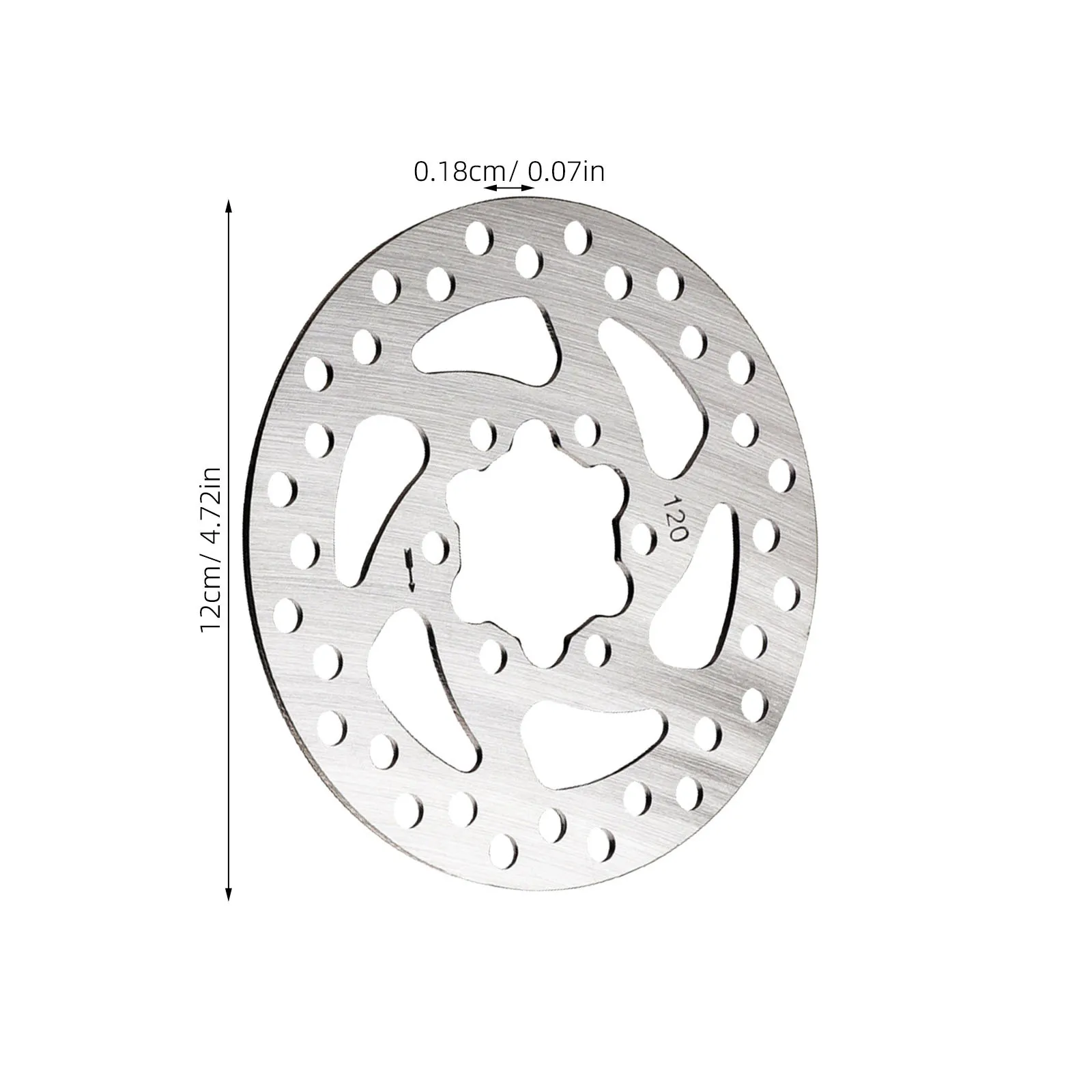 الفرامل 120 مللي متر تصميم جوفاء دراجة هوائية من الفولاذ المقاوم للصدأ القرص الدوار 6-Hole العالمي صالح للمركبات الصغيرة مكبح قرصي استبدال جزء #6
