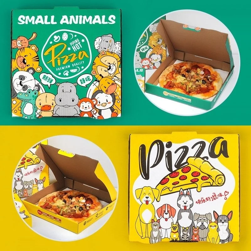 

Custom. [42% Repurchase Rate] Disposable Pizza to-Go Box/9/10/12-Inch Pizza Kraft Liner Board Corrugated Pizza Box Takeaway Pa