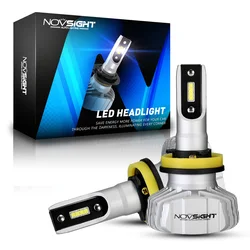 NOVSIGHT H4 LED H7 H11 H8 9006 HB4 H1 H3 HB3 H9 9007 H13 Auto Koplampen LED Lamp Chips 10000LM Auto Mistlampen 6500 K