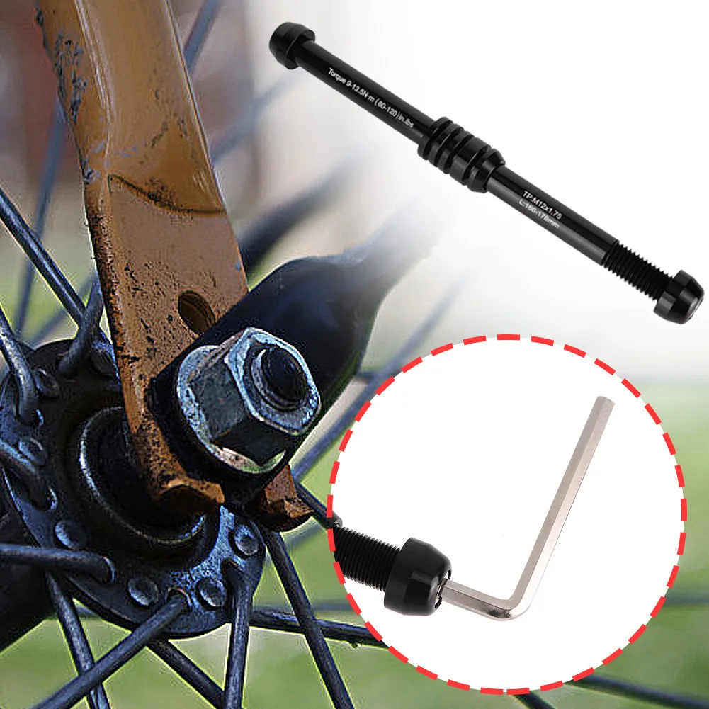 

Aluminum Alloy MTB Road Bike Thru Axle 12x135-142-148mm P1.5/P1.75/P1.0 Bike Hub Shaft Quick Release Axle Bicycle Indoor Sports