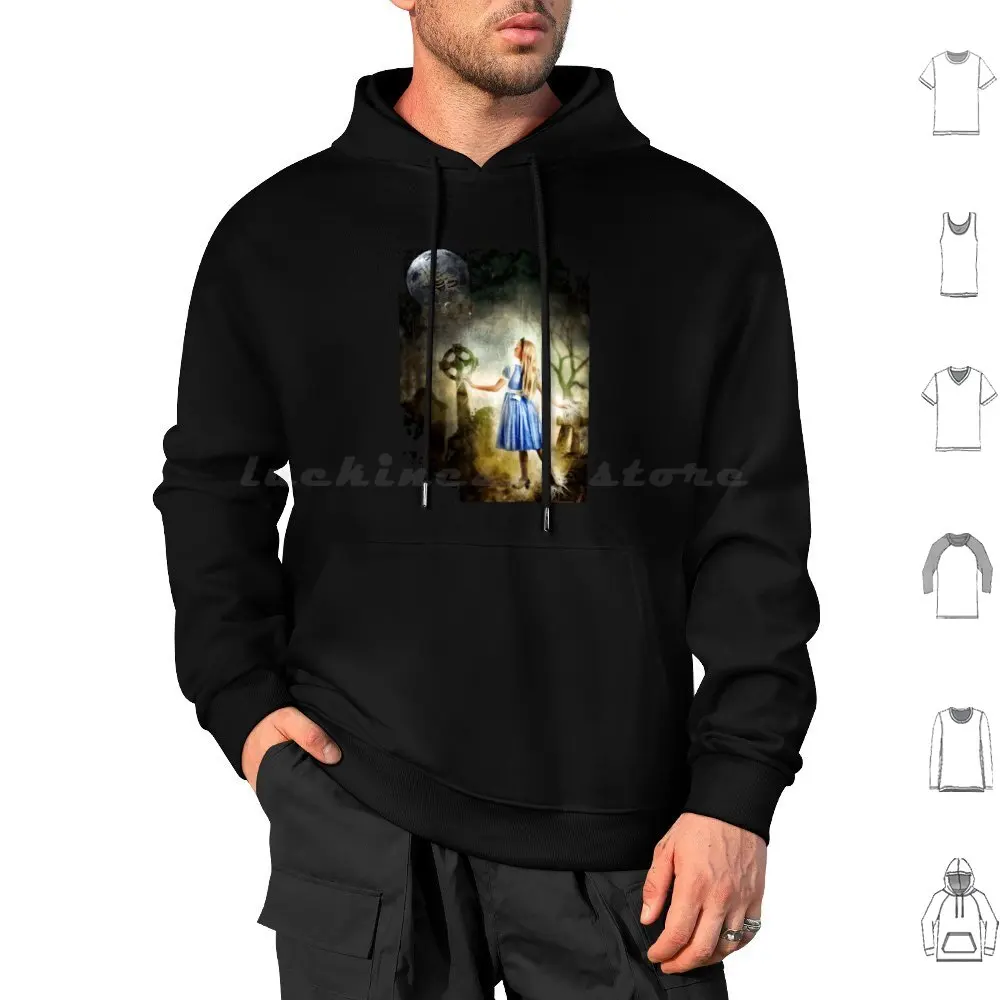 A Clockwork Alice Premium Hoodie cotton Long Sleeve Punk Alice In Alice Gothic Rabbit Dark Goth Steampunk Steam Punk Black