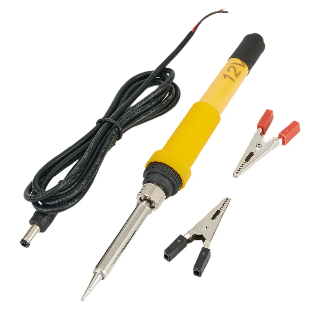 Handheld Electric Soldering Iron DC 12V 60W Portable Car Repairing Auto Clip Powered Electric Welding Pen Ceramic Heating Core