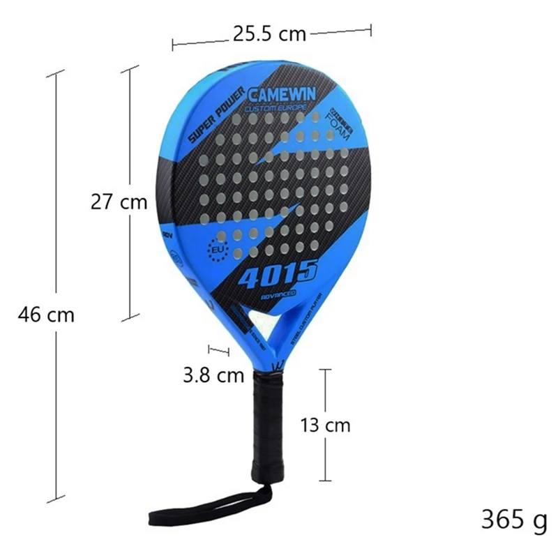 Camewin Padel Racket Beach Tennis Carbon Fiber And EVA Smooth Surface Durable Power Lite Paddleball Paddle Racket