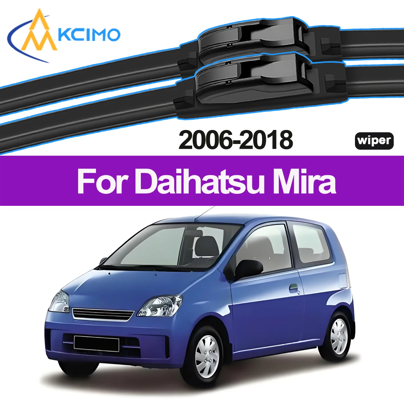 

KCIMO, 2 шт., качественная бесшумная щетка от дождя для ветрового стекла, подходит для Daihatsu Mira L275/L285 2006-2018 Daihatsu Charade (Южная Африка)