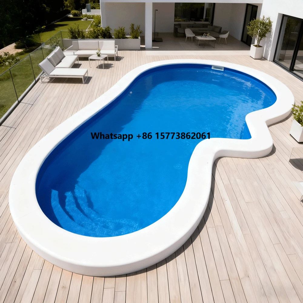 Piscine Prefabbricate In Vetroresina, Popolari Piscine Interrate In FRP Con Stampaggio Integrato-image