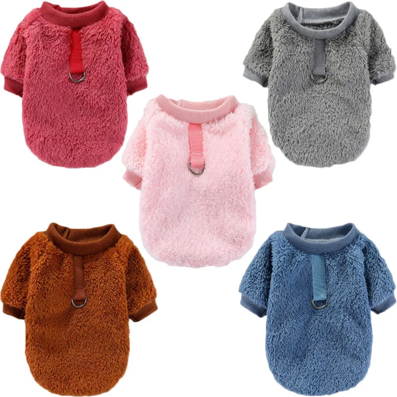 

Fleece Dog Clothes Winter Plush Costume O-Neck Hoodies For Small Medium Dogs Chihuahua Dachshund Puppy Sweatshirt Sweater XS-XXL