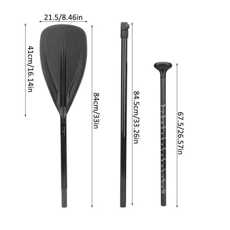 Paddle Carbon Fiber Sup 3 Sections Adjustable Paddle Standup Single Head Rowing Tools for Surfboard Kayak Inflatable Boat