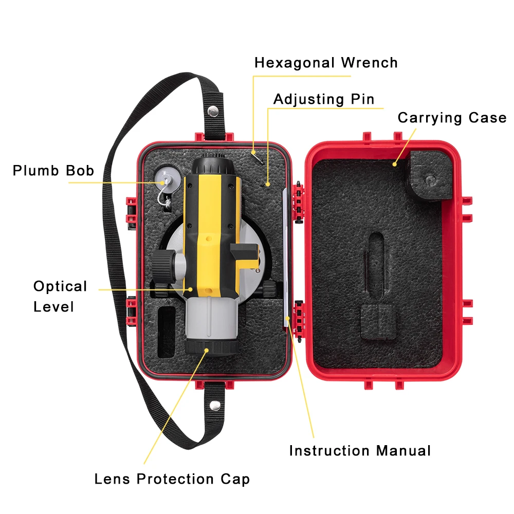 FIRECORE – niveau Laser optique 32X, outil de nivellement précis, Instrument de nivellement automatique, mesure de la hauteur, de la Distance et de l'angle