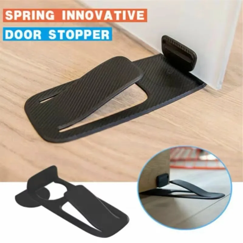 Spring Innovative Door Stopper Properly Holds Open Wedge Holder Multi-function Home Safety Protector