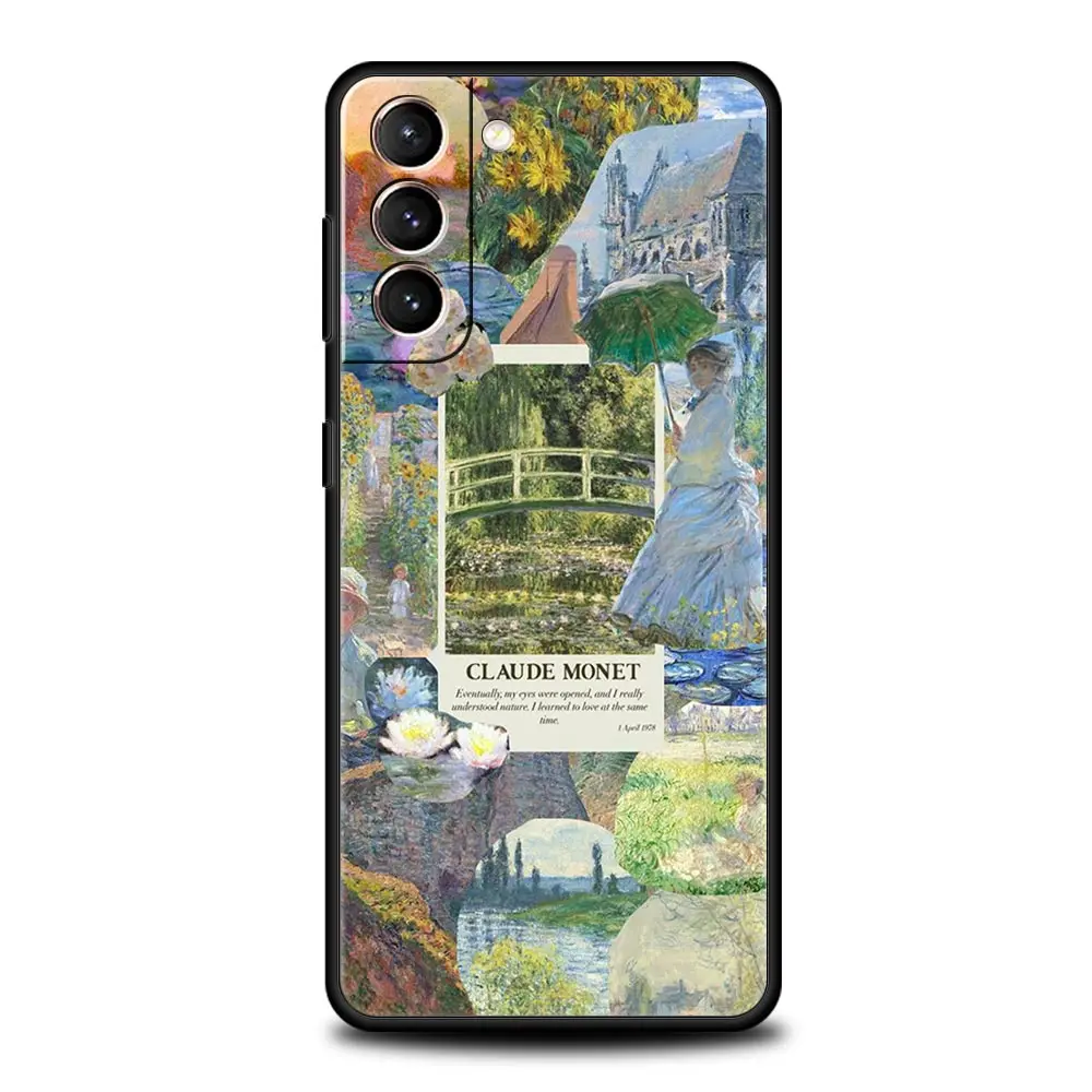 Phone Case For Samsung Galaxy S24 S23 S22 Ultra S20 S21 FE 5G S10 S9 Plus S10E S8 S7 Edge Soft Silicone Cover Claude Monet Art