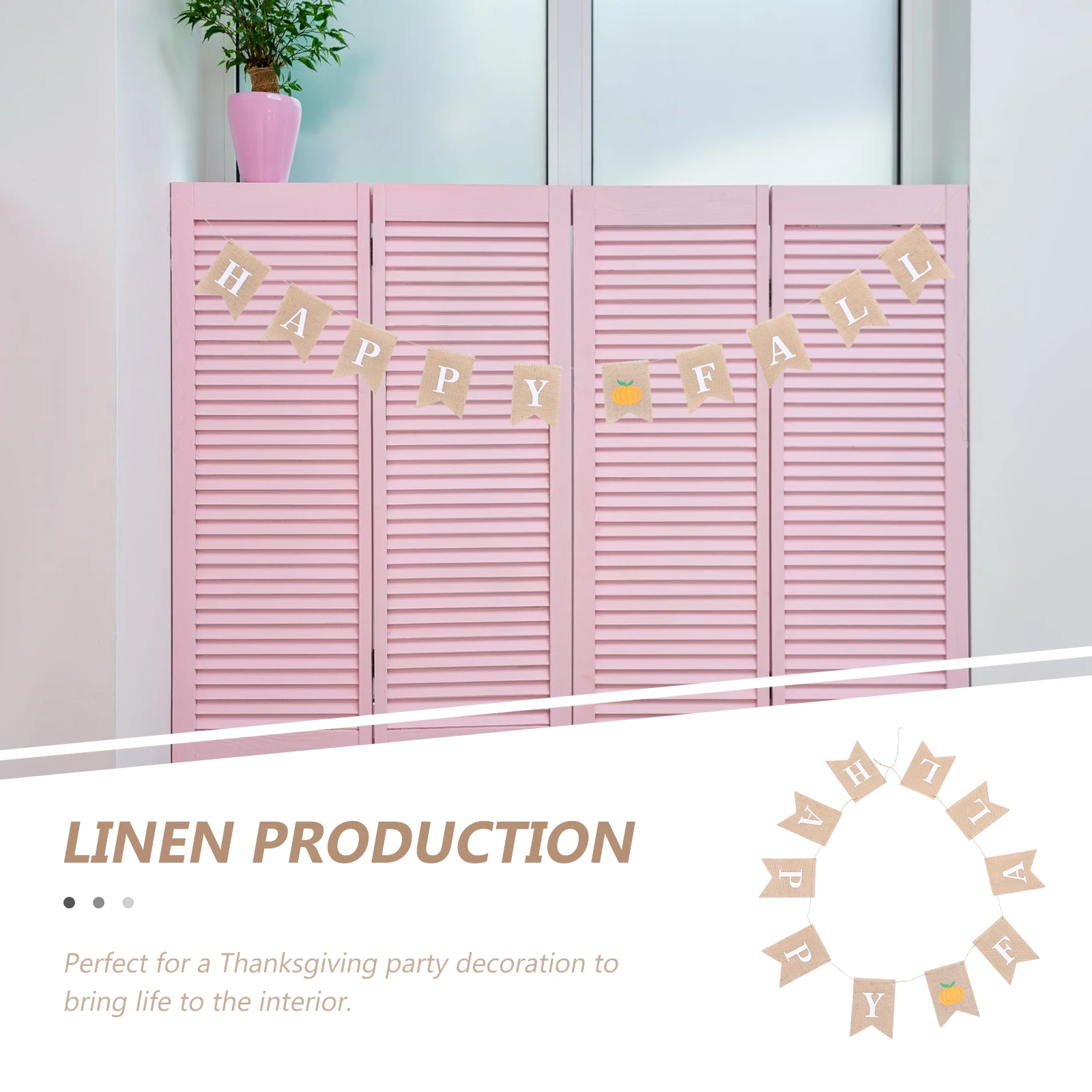 

1Set Pumpkin Flag for Thanksgiving Home Bunting Decor Assorted Color Lovely Pumpkin Picture Premium Decoration